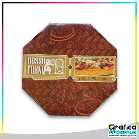 Caixa de pizza personalizada preço